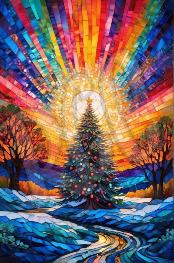 Rainbow Lighted Tree