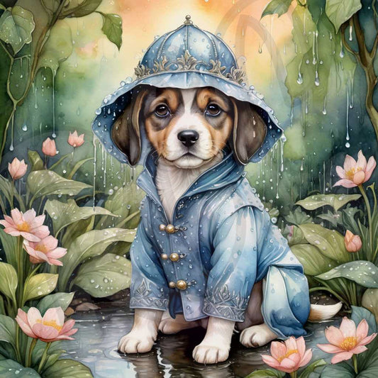 Raincoat puppy