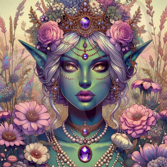 Shimmering Emeralf Elf Goddess