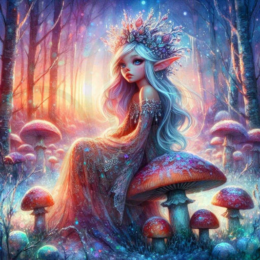 Elf goddess frosty forest