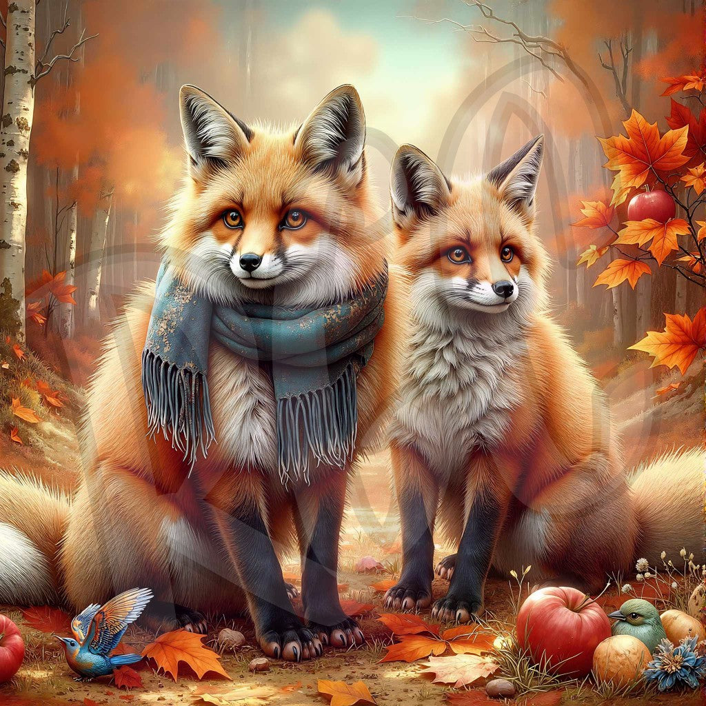 Whimsical Fox Couple