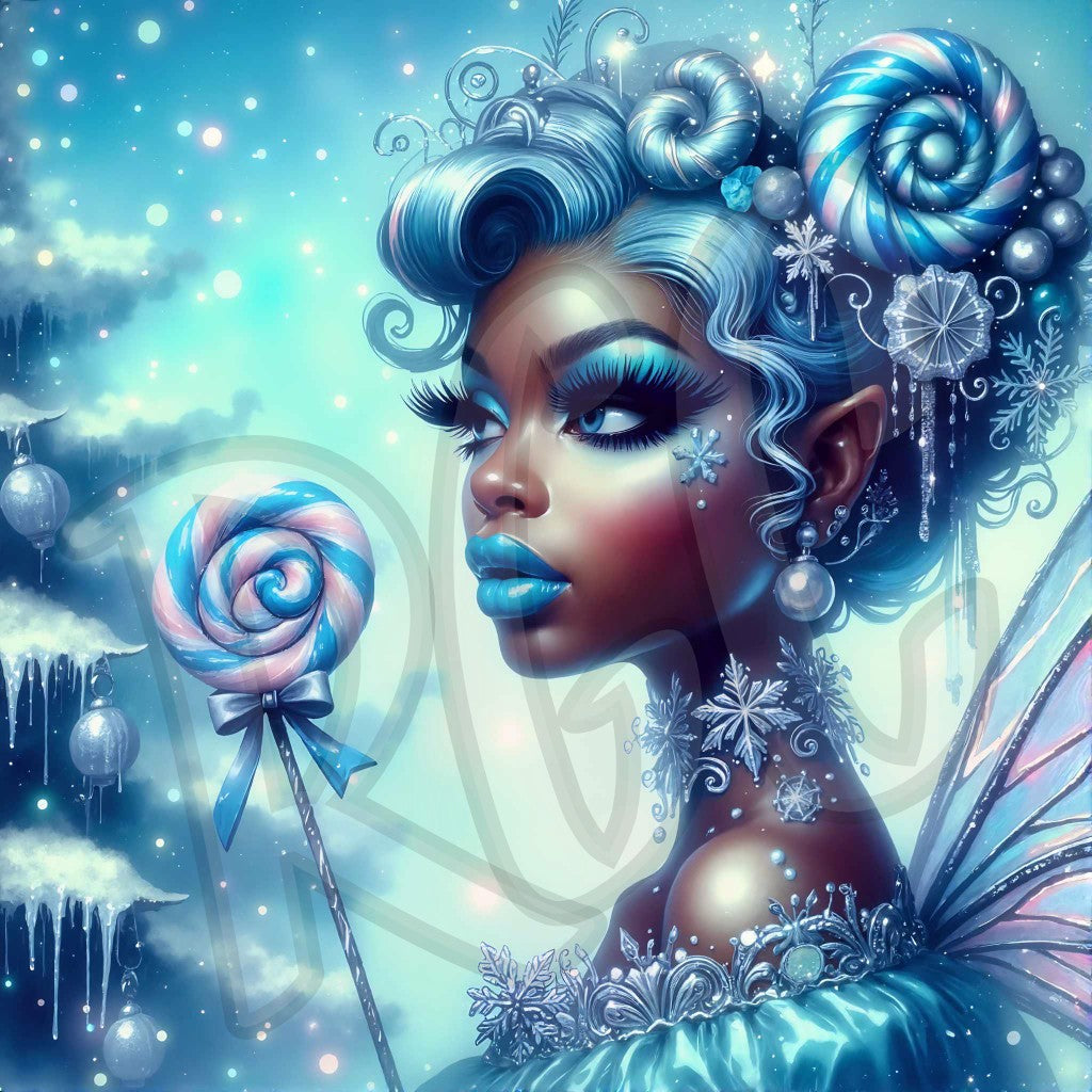 Blue Candy Cane Fairy