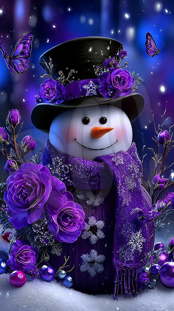 Purple Snowman