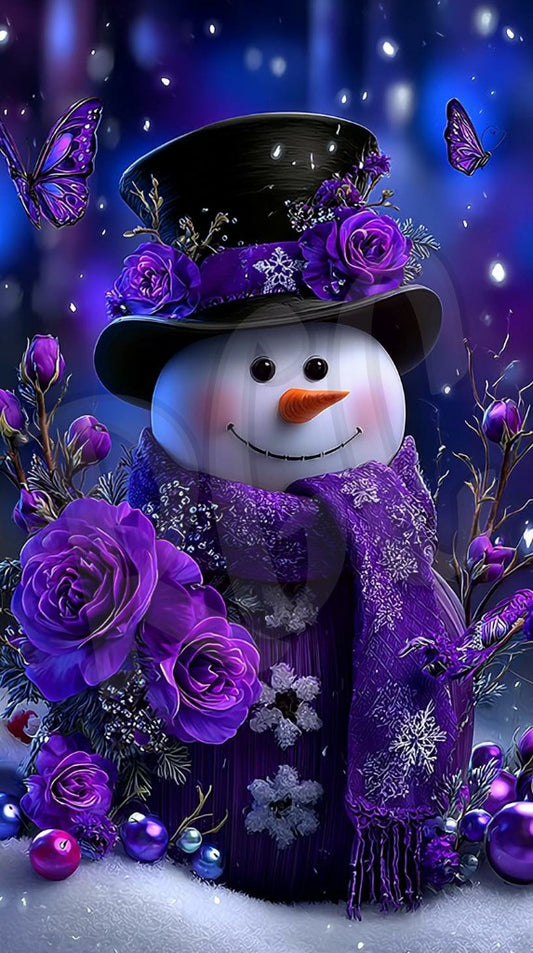 Purple Snowman
