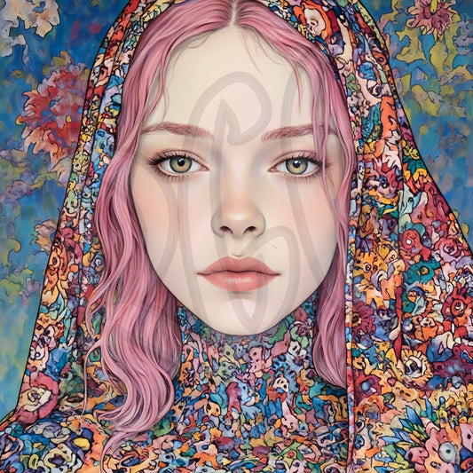 Tapestry woman in muted Pink