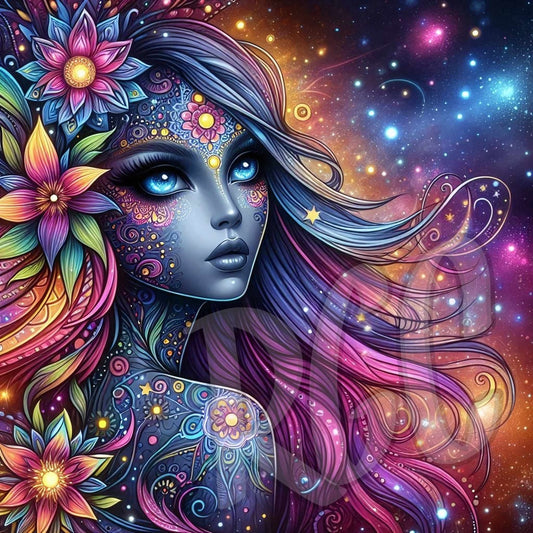 Floral Galaxy Goddess