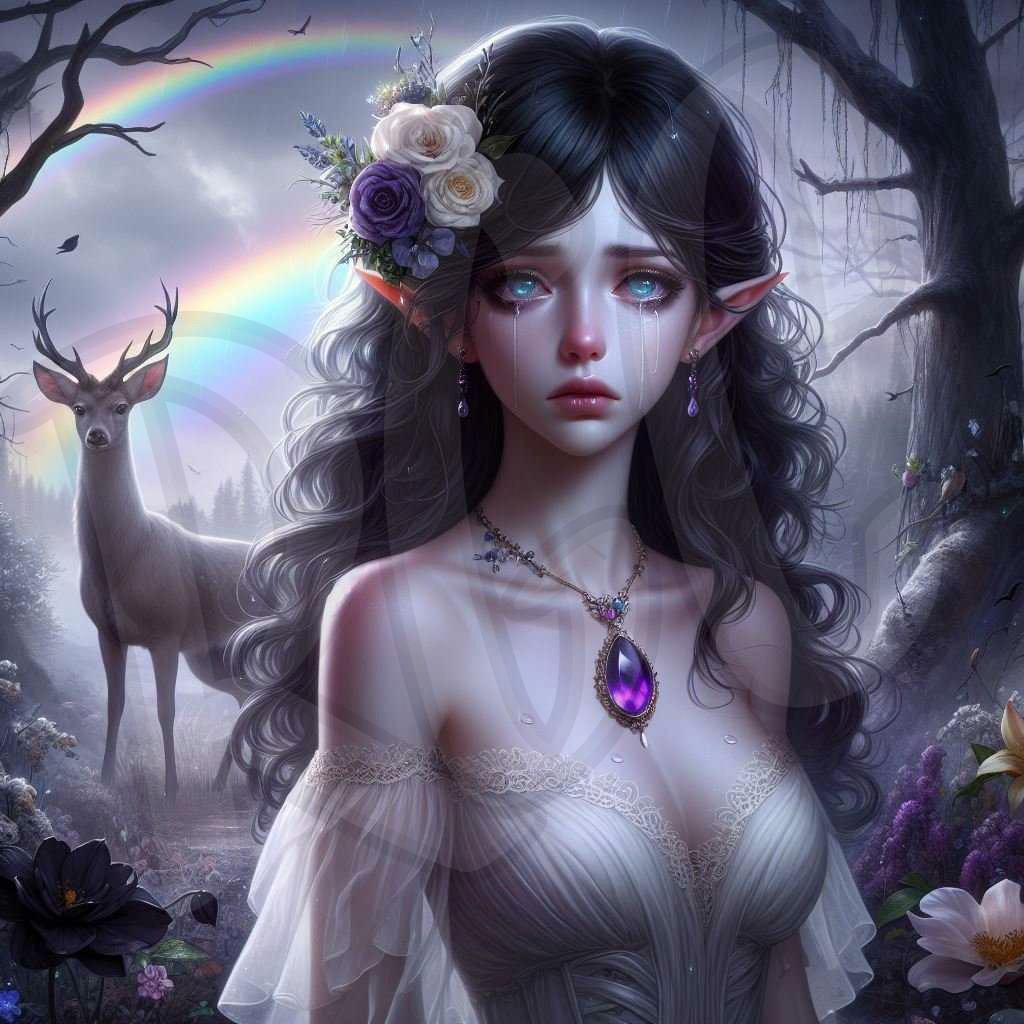 Elegant Elf with tears