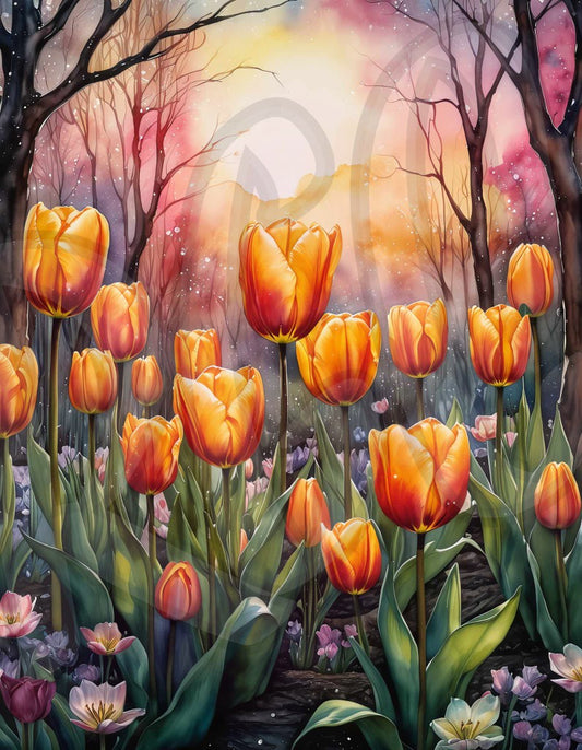 Tulips in bloom