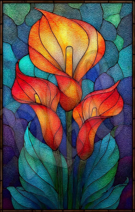 Stained Glass Calla Lilies