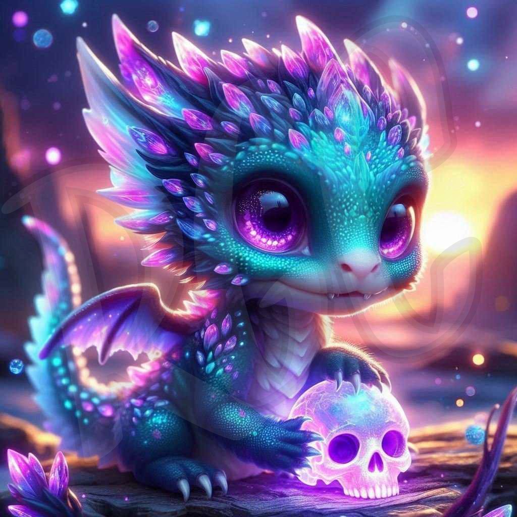 Dragon Hatchling (Glowing Skull)
