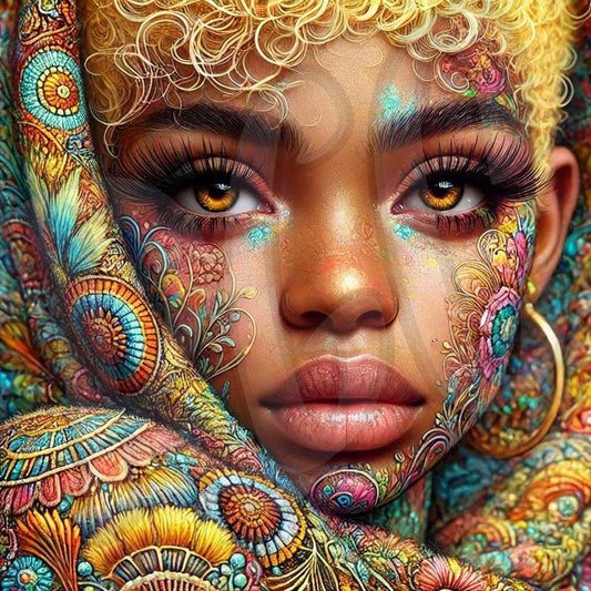 Ebony Yellow Tapestry Woman 1&2