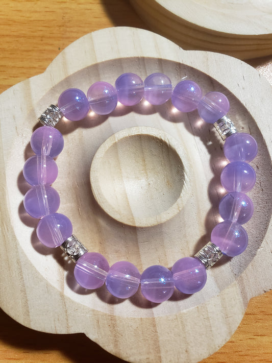 Cosmic Purple Bead Bracelet