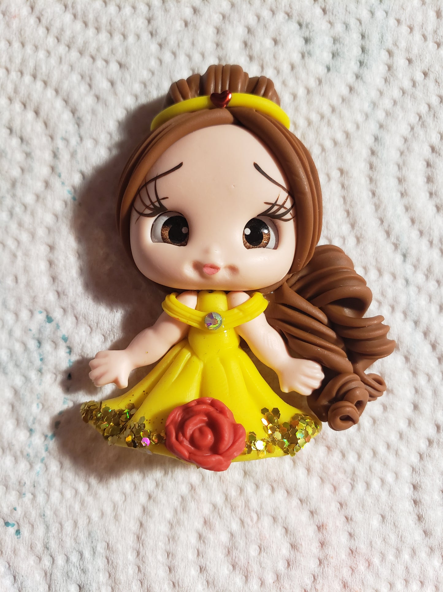 Brown hair princess claydoll